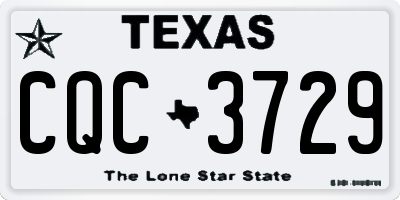TX license plate CQC3729