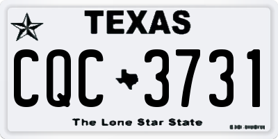 TX license plate CQC3731
