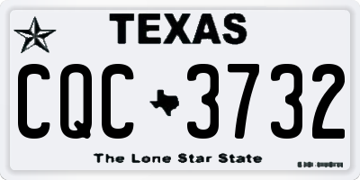 TX license plate CQC3732
