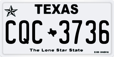 TX license plate CQC3736