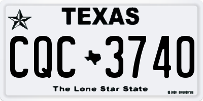 TX license plate CQC3740