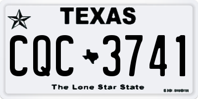 TX license plate CQC3741