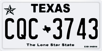 TX license plate CQC3743