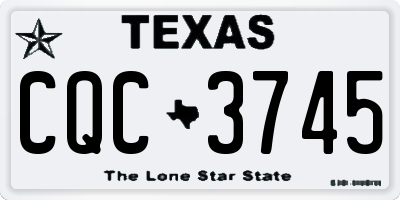 TX license plate CQC3745