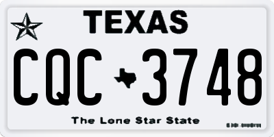 TX license plate CQC3748