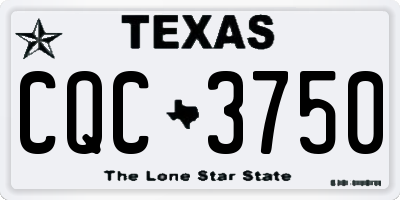 TX license plate CQC3750