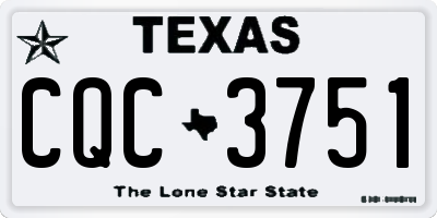 TX license plate CQC3751