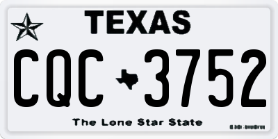 TX license plate CQC3752