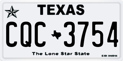 TX license plate CQC3754