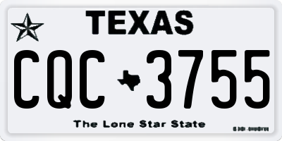 TX license plate CQC3755