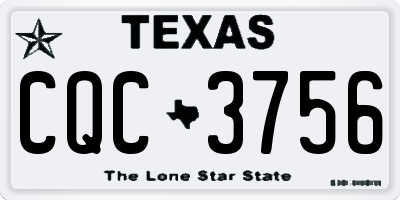 TX license plate CQC3756