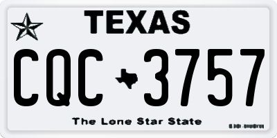 TX license plate CQC3757