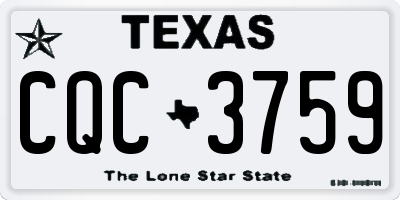 TX license plate CQC3759