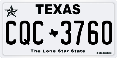 TX license plate CQC3760