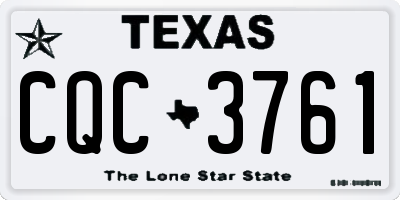 TX license plate CQC3761
