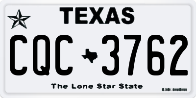 TX license plate CQC3762
