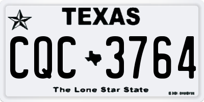 TX license plate CQC3764