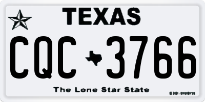 TX license plate CQC3766