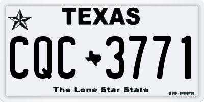 TX license plate CQC3771