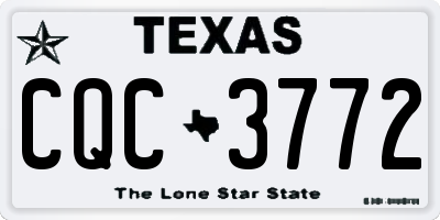 TX license plate CQC3772