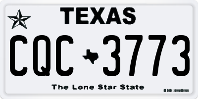 TX license plate CQC3773