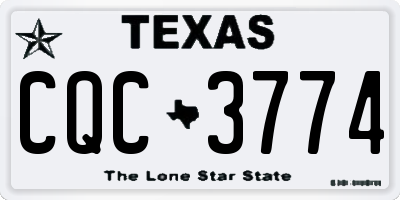 TX license plate CQC3774