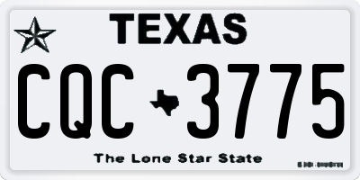 TX license plate CQC3775