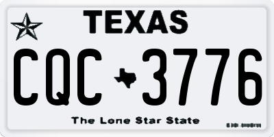 TX license plate CQC3776