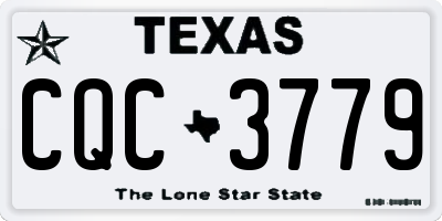 TX license plate CQC3779