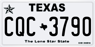 TX license plate CQC3790