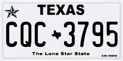 TX license plate CQC3795