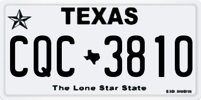 TX license plate CQC3810