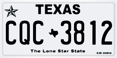 TX license plate CQC3812