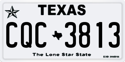 TX license plate CQC3813