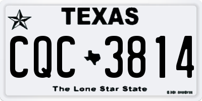 TX license plate CQC3814