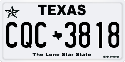 TX license plate CQC3818