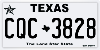 TX license plate CQC3828
