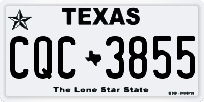 TX license plate CQC3855