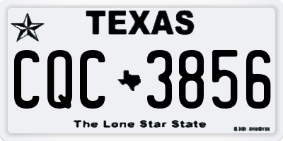 TX license plate CQC3856