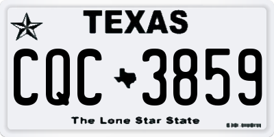 TX license plate CQC3859