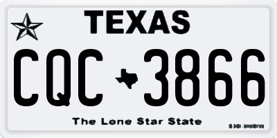 TX license plate CQC3866