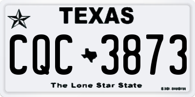 TX license plate CQC3873