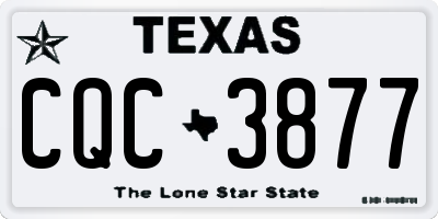 TX license plate CQC3877
