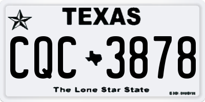 TX license plate CQC3878
