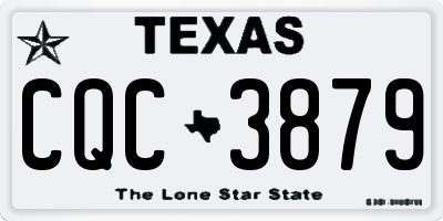 TX license plate CQC3879