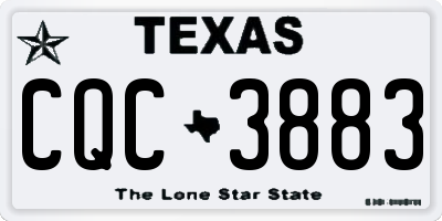 TX license plate CQC3883
