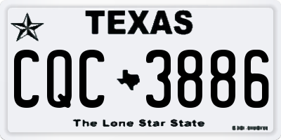 TX license plate CQC3886