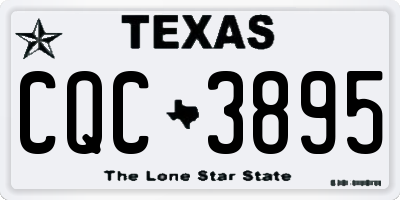 TX license plate CQC3895