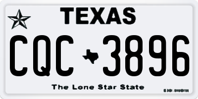TX license plate CQC3896