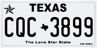 TX license plate CQC3899